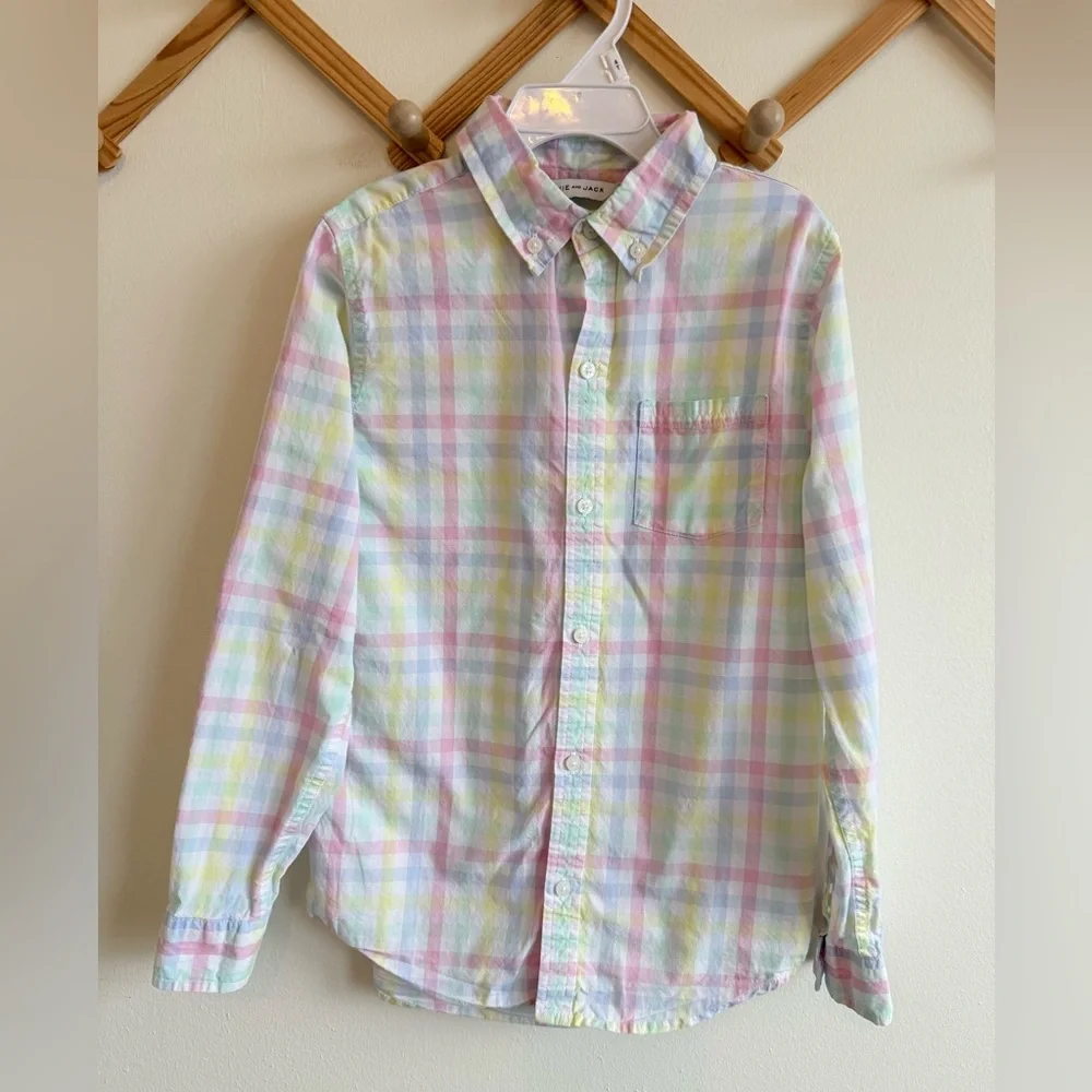 Janie & Jack Gingham Button Up Shirt